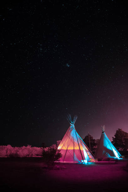 istock Teepee Under Night Sky Full of Stars in Marfa 1457194417