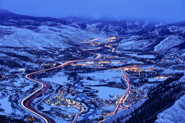 istock Eagle and Vail Valley Winter Dusk View 1457194987
