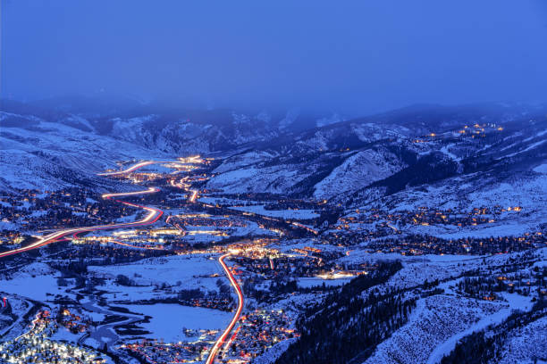istock Eagle and Vail Valley Winter Dusk View 1457195667