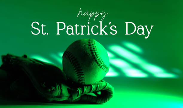 istock St. Patrick's Day baseball background in green color 1457196106