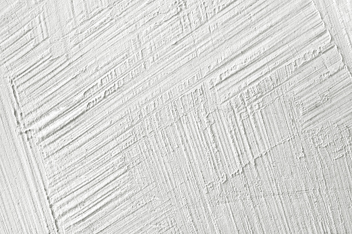 White grunge striped pattern old wall texture, plaster cement background
