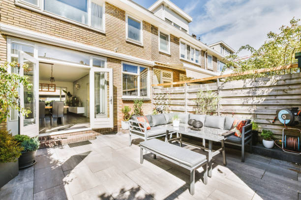 istock Neat patio with sitting area 1457204306
