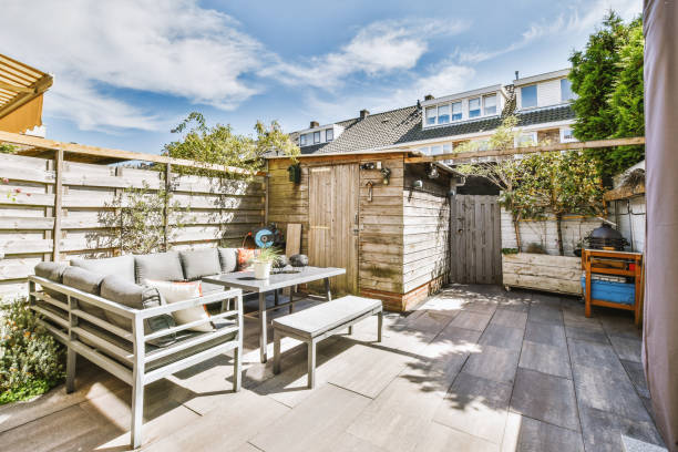 istock Neat patio with sitting area 1457204709