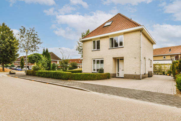 istock Panorama view of brick houses 1457207606