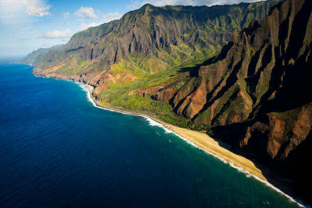 istock Napali Coastline and royal blue waters 1457207710