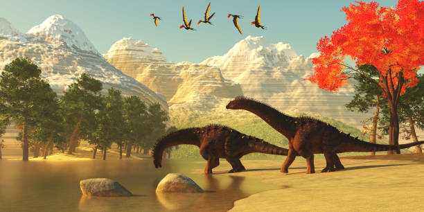 istock Alamosaurus Dinosaur Autumn 1457212985