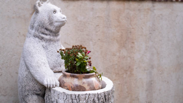 istock Bear statue made of stone 1457213907