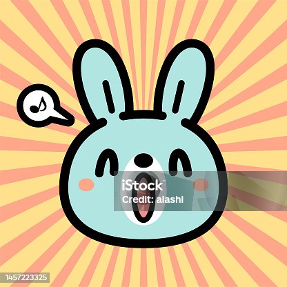 istock Cute character design of the Rabbit 1457223325