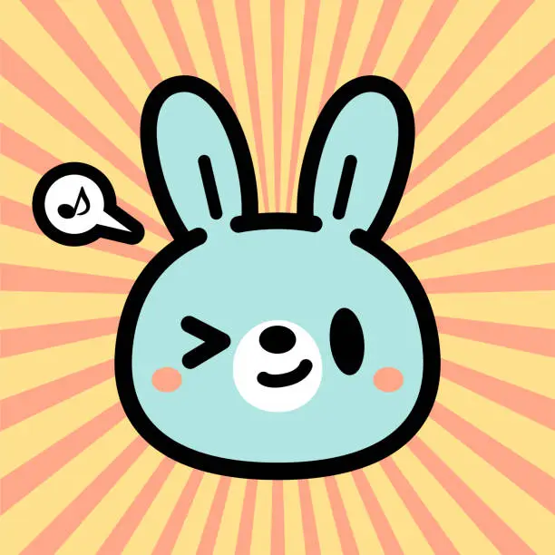 Vector illustration of Cute character design of the Rabbit