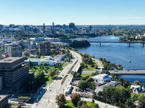 Downtown Ottawa with Ottawa River