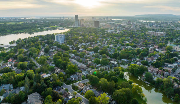 istock Sunrise over Rideau River，Ottawa Canada 1457229663
