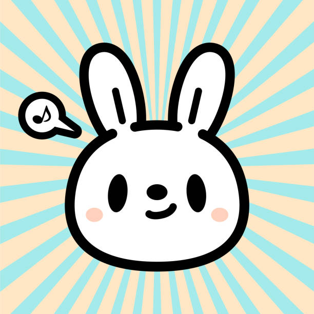 Lindo diseño de personajes del Conejo - ilustración de arte vectorial