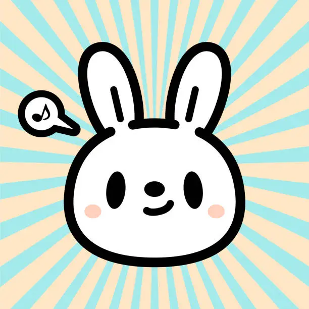 Vector illustration of Cute character design of the Rabbit