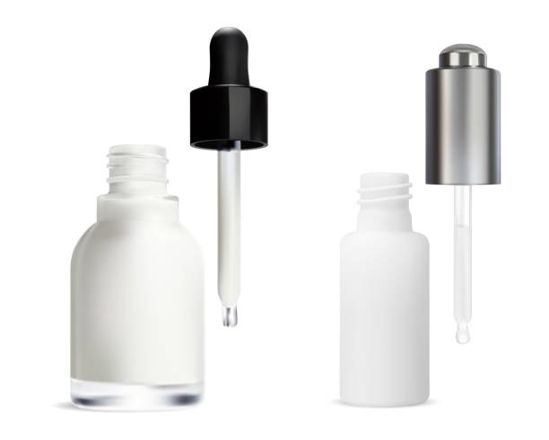 istock Glass dropper bottle. Cosmetic serum bottle mockup 1457235789