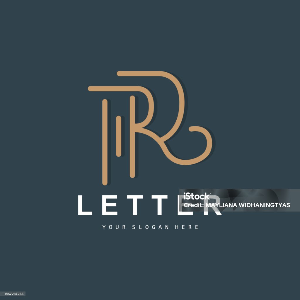 Letter R Script Logo R Letter Logo Vector Alphabet Symbol Design For Brand Logos With ...