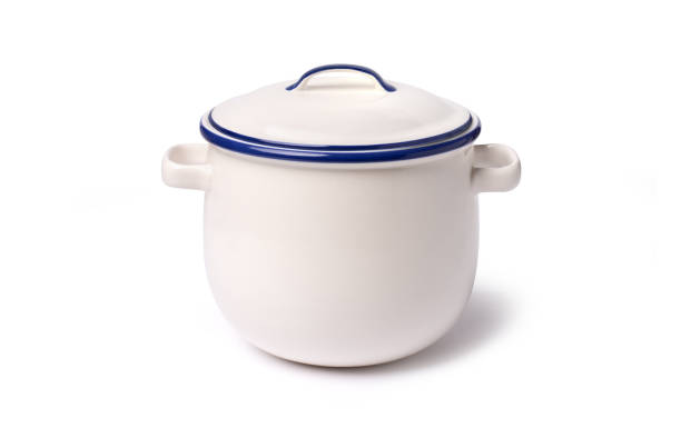 istock ceramic cooking pot or sauce pan with lid isolated on white 1457242389