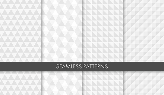 Set of seamless simple patterns. Vector illustration.