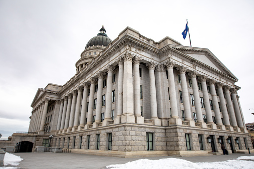 Utah State Capitol Building in the Winter