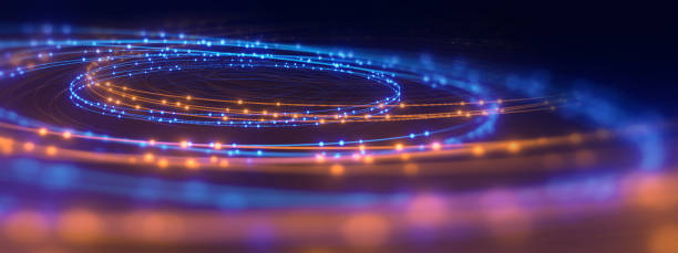defocused image of  fiber optics lights abstract background