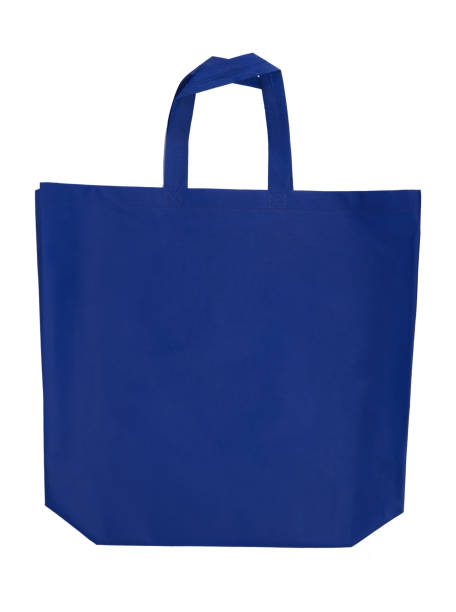 istock Blue tote bag mock up isolated on white background 1457251131
