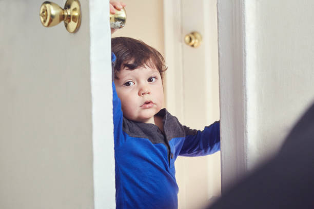 istock View of a toddler opening door's room 1457251208