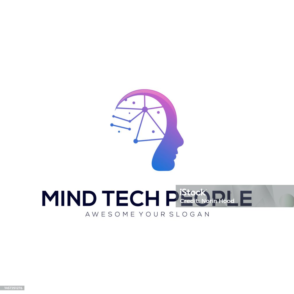 Mind Technology Vector Mind Tech People Design Template Illustration Stock Illustration ...