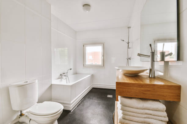 istock Interior of a bathroom 1457261785