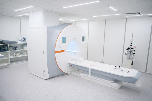 New CT computer tomography in the oncology hospital, modern equipment will help detect cancer