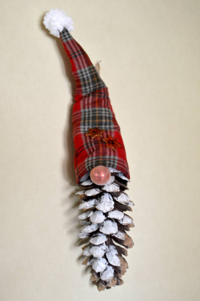 istock Christmas gnome made of pine cone 1457268818