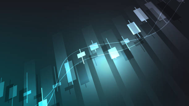 istock finance and business background. bar chart and candlestick chart show stock market trading price 1457273343