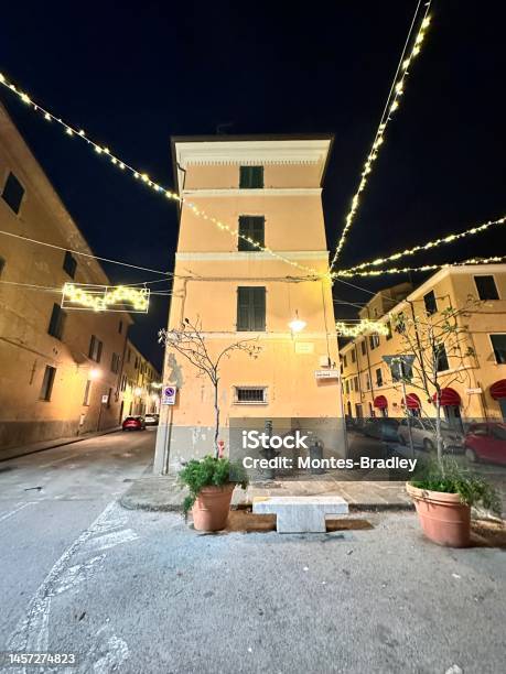 Piazza Martana By Night Stock Photo - Download Image Now - Ancient, Arch - Architectural Feature, Architecture