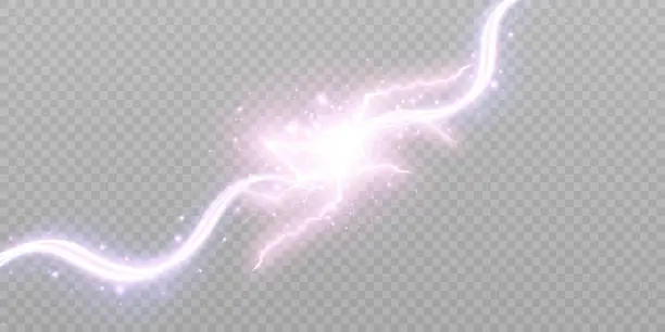 Vector illustration of Plasma energy explosion light effect.