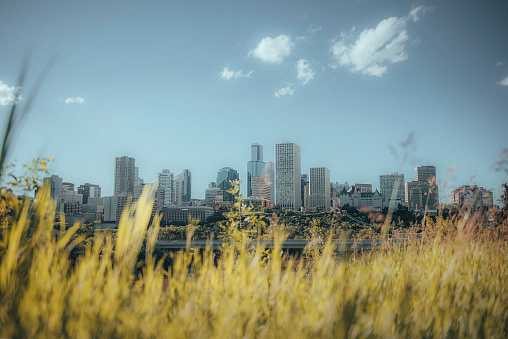 Cityscape of Edmonton, Alberta, Canada in the summertime