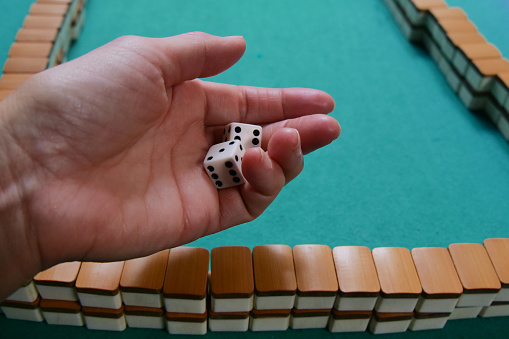 image of rolling dice ,mahjong