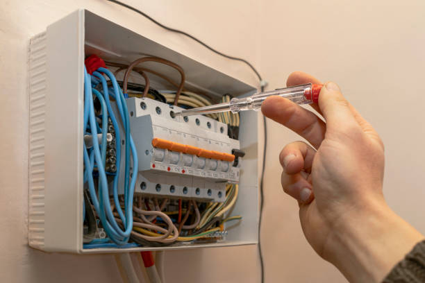 istock Electrical Switchboard with Automats and Wires 1457285851