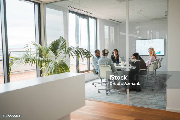 Multiracial Start Up Team Making Plans Stock Photo - Download Image Now - Office, Business, Computer