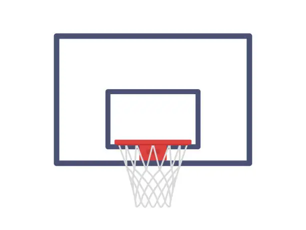 Vector illustration of An illustration of a basketball goal viewed from the front.