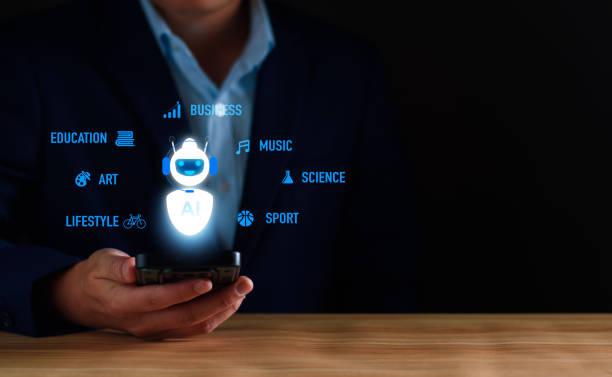 istock AI Learning and Artificial Intelligence Concept. AI technology in everyday life. Technology and people concept man use AI to help work, Business, modern technology, internet and networking concept. 1457298724