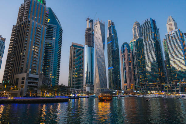 istock Dubai Marina at sunset 1457310150