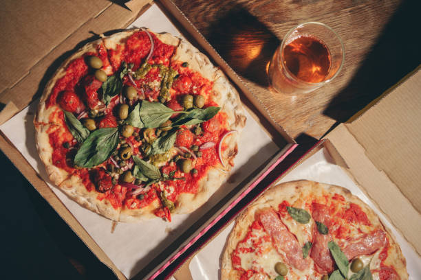 istock Take out pizza for dinner at home 1457312528