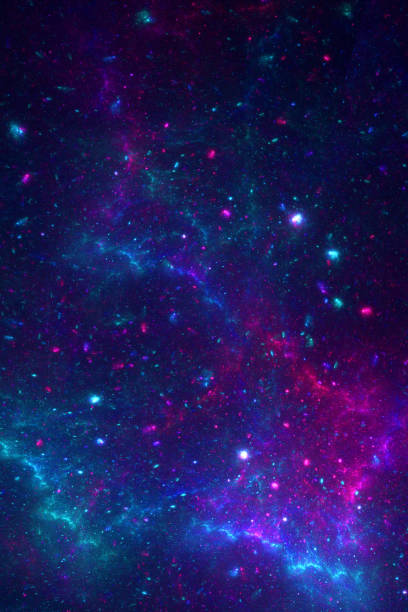 Cyfrowo generowane pole gwiazd w głębokiej galaktyce – zdjęcie