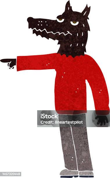 Wolf Pointing Cartoon Wolf Man Pointing Stock Illustration - Download Image Now - Art ...