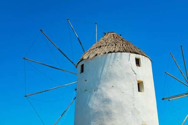 Old windmill, Mykonos town (Chora), Mykonos island, Cyclades, Greece.