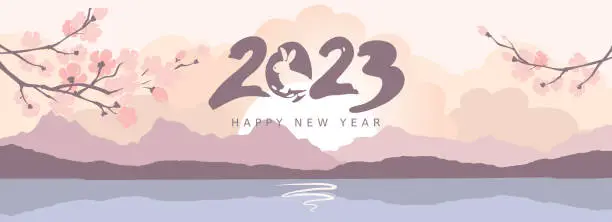 Vector illustration of Eastern New Year 2023.