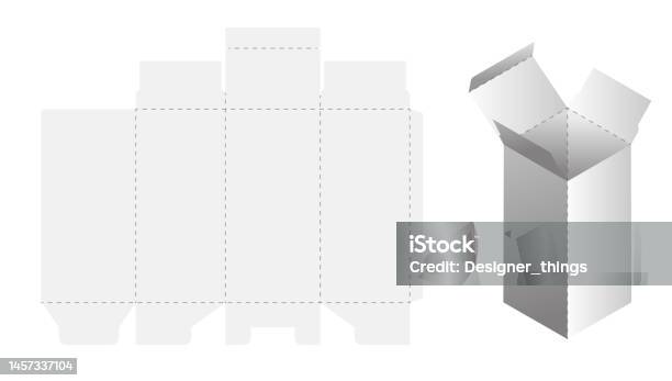 Box Cut Model Package Template Layout For New Design Paper Rectangular ...