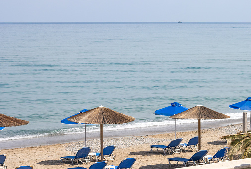 Urban Beach at Rethymnon Town on Crete, Greece