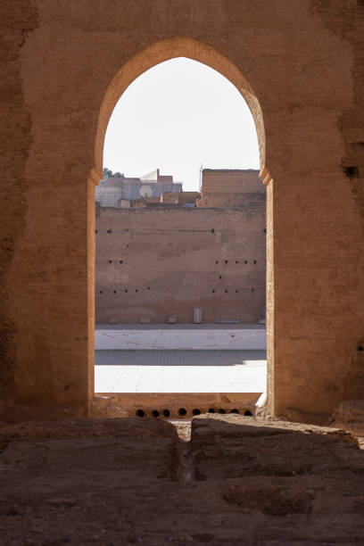 istock Light passing through an archway in the El-Badi Palace. 1457342187