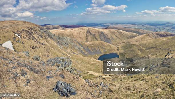 Atkinson Pike Sharp Edge Scales Tarn Bannerdale Crag Stock Photo - Download Image Now