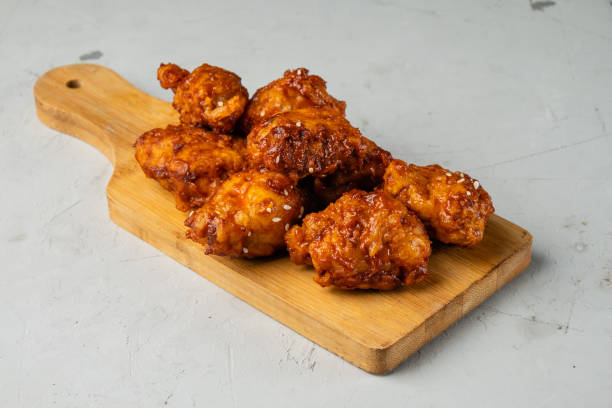 istock Appetizing pieces of Korean-style fried chicken 1457348270