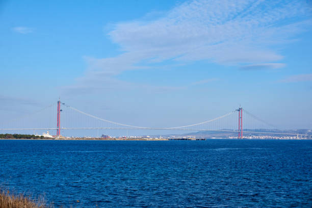 istock The construction of 1915 Canakkale Bridge 1457349119